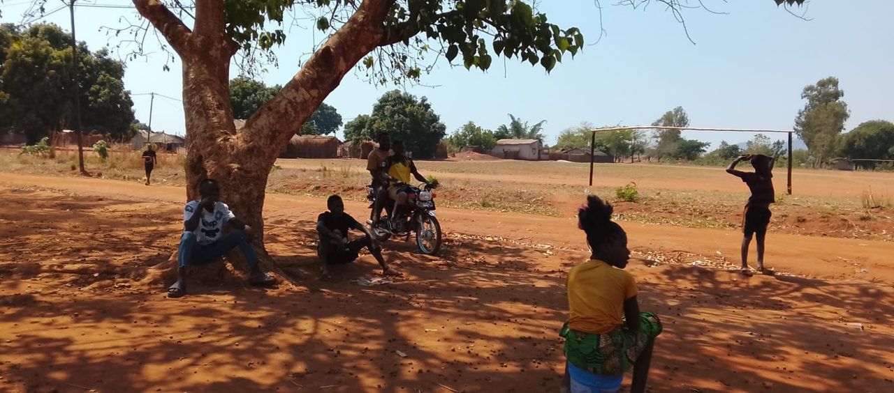 Comunidade reunida à sombra de uma árvore no Niassa